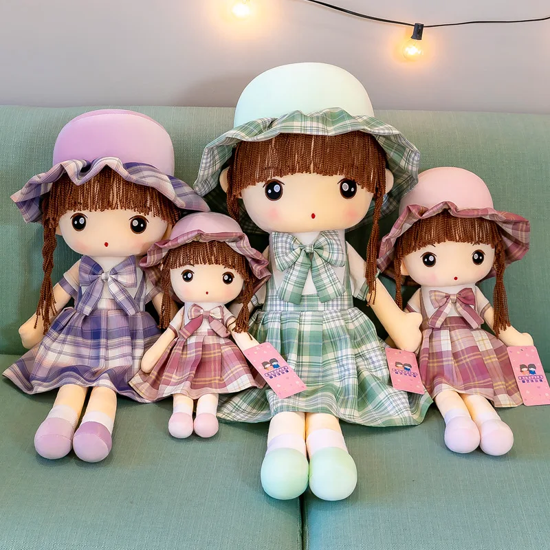 45cm Kawaii Plush Girl Doll Rabbit Ears Soft Plush Doll Cute Plush Toy Girl Toy Children Birthday Christmas Gift