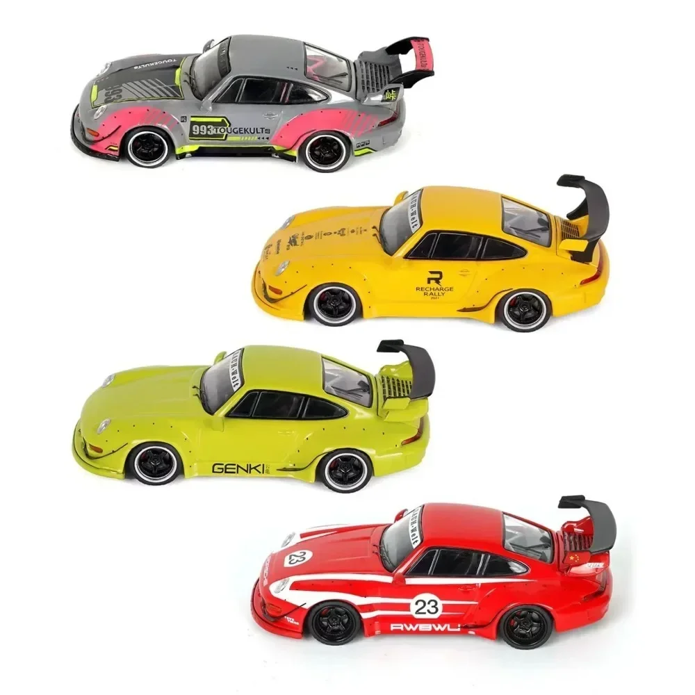 XF Model WU 1:64 Porsche RBW 993 964 Low Tail High Tail Static Diecast Casting Alloy Model Car Collection Toy Birthday Gift