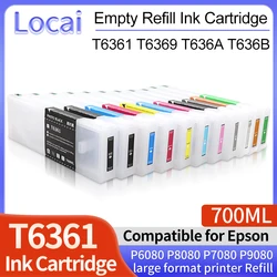 T8061 Empty Refill Ink Cartridge With Chip 700ML Compatible For EPSON P6080 P7080 P8080 P9080 Printer T8061 T8062 T8069 T806A