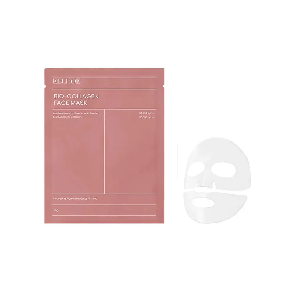 Bio Collagen Face Mask Shrink Pore Moisturizing Refreshing Firming Moisturizer Deep Skin Hydration Care Nourish Lift Bright E3K7