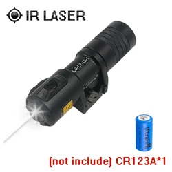 Visão infravermelha invisível do laser da arma do perfil baixo impermeável do metal, poder ajustável, espaço do laser do IR para o rifle com interruptor de pressão