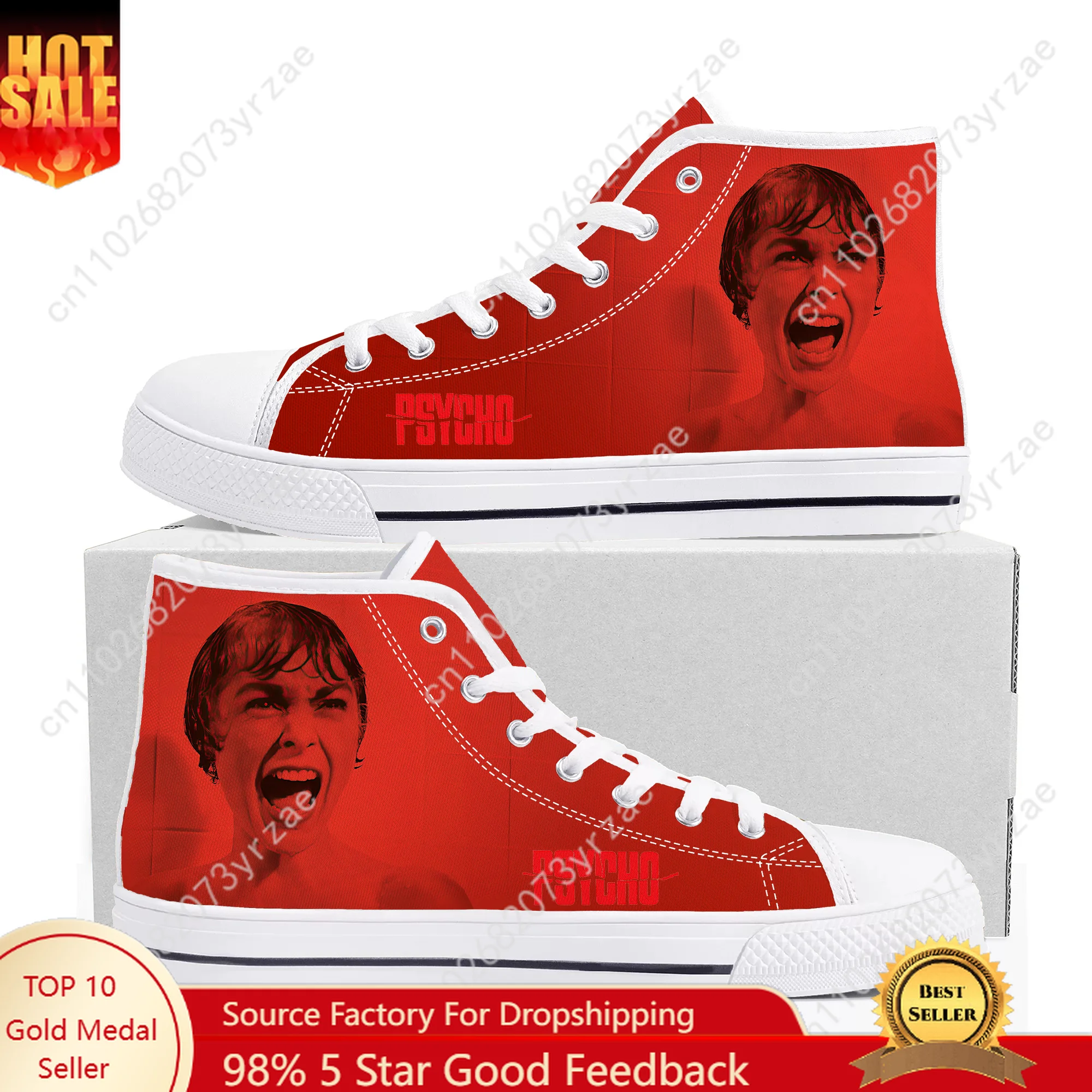 

Psycho High Top High Quality Casual Sneaker Mens Womens Teenager Personalized Fashion Patterns Comfortable Sneakers Custom Shoes