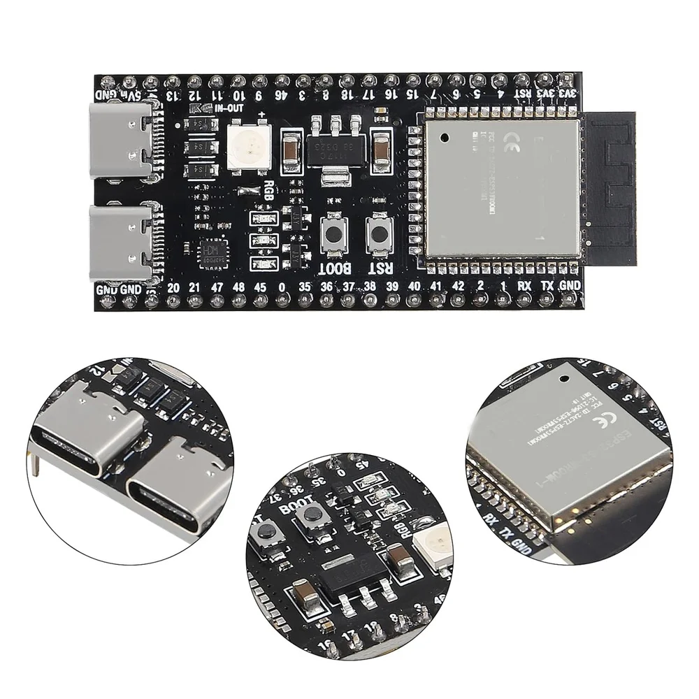 XZG 1-10PC ESP32-C3 ESP32-S3 Dual Type-C Development Board CORE Board ESP32-C3-DevKitM-1 ESP32-C3-MINI-1 ESP32-S3-DevKit C N16R8