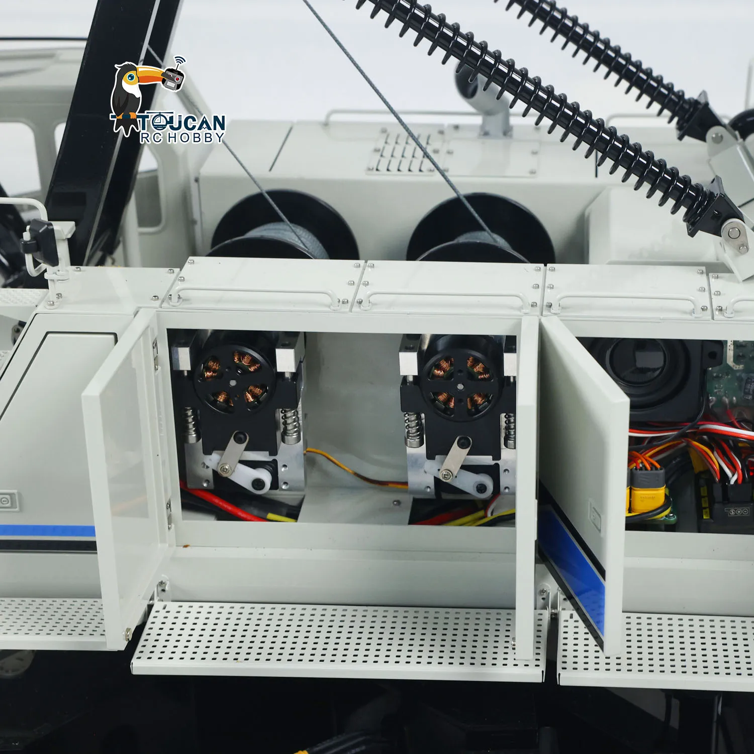 Guindaste Hidráulico RC Metálico 1/14 C1200 RTR Veículo de Construção com Controle Remoto Flysky PL18 LITE Motor Sem Escovas