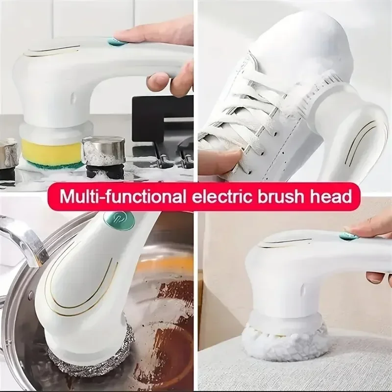 5 in 1 Multifunctional Electric Cleaning Brush Bathroom Kitchen Household Cleaning Tools Magic Brush Portable USB Rechargeable