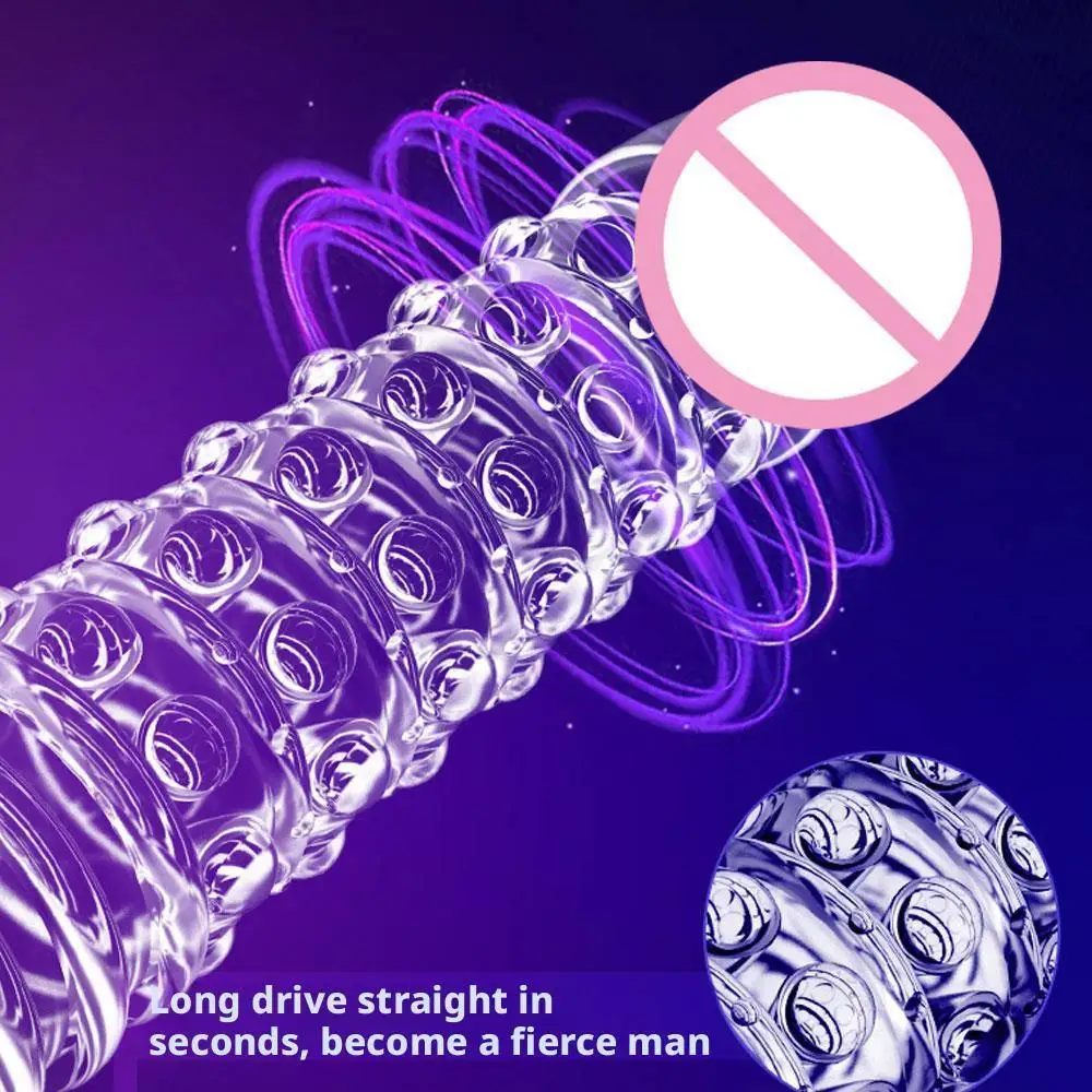 القضيب موسع كم قابلة لإعادة الاستخدام سيليكون سبايك منقط الواقي الذكري الجنس لعب دسار القضيب الواقي الذكري G بقعة تحفيز الرجال تأخير القذف #3