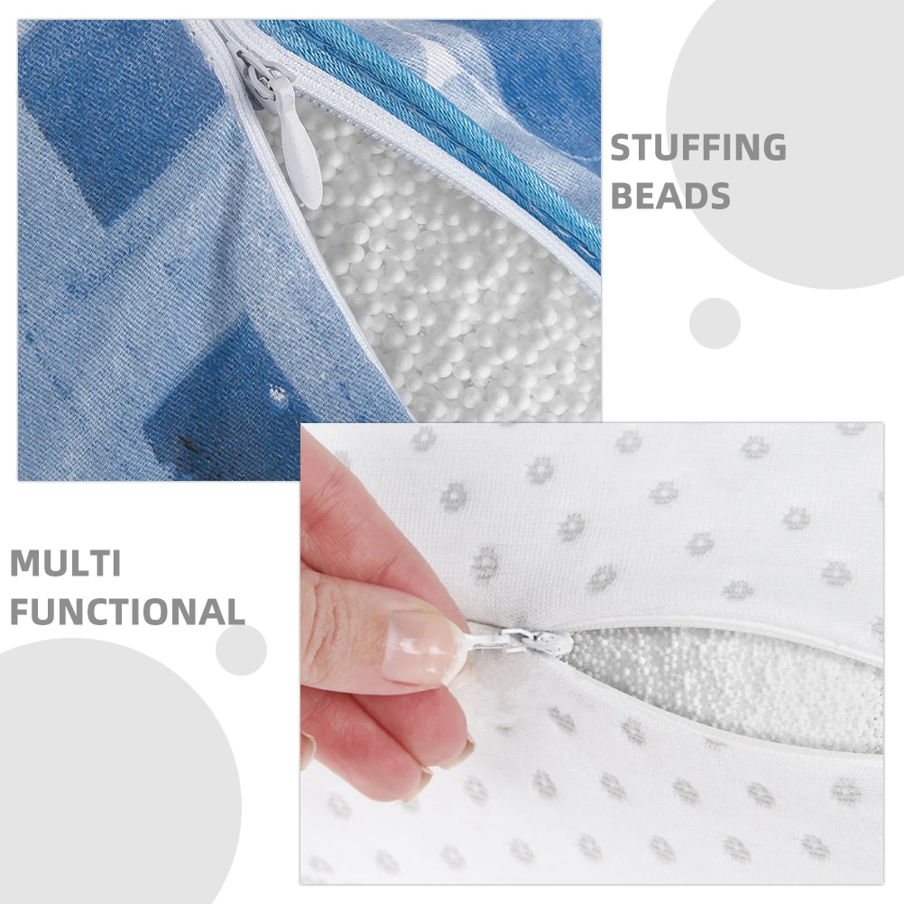 حشوة كيس الفول من الخرز الرغوي لكراسي كيس الفول، وسادة دعم ناعمة ومريحة، عبوة خرز