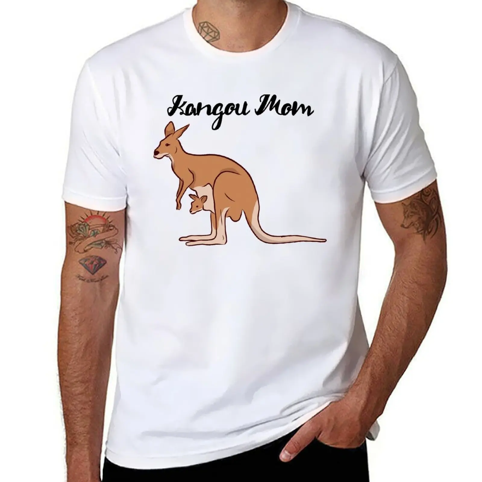 

man with man designer Kangaroo baby. T-Shirt shirt tshirt mom t
