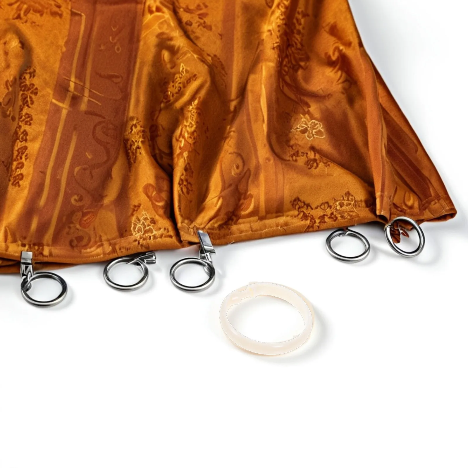 12Pcs Round Shower Curtain Hooks Plastic Round Shower Rings for Bathroom Decorative Hanging Curtain Accessories 50Mm Rod view 4