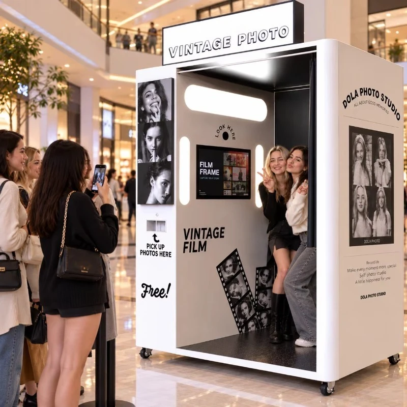 Self Service Photo Booth Kiosk Creative Instant Photo Printing Machine Custom for Mall Party Entertainment Events
