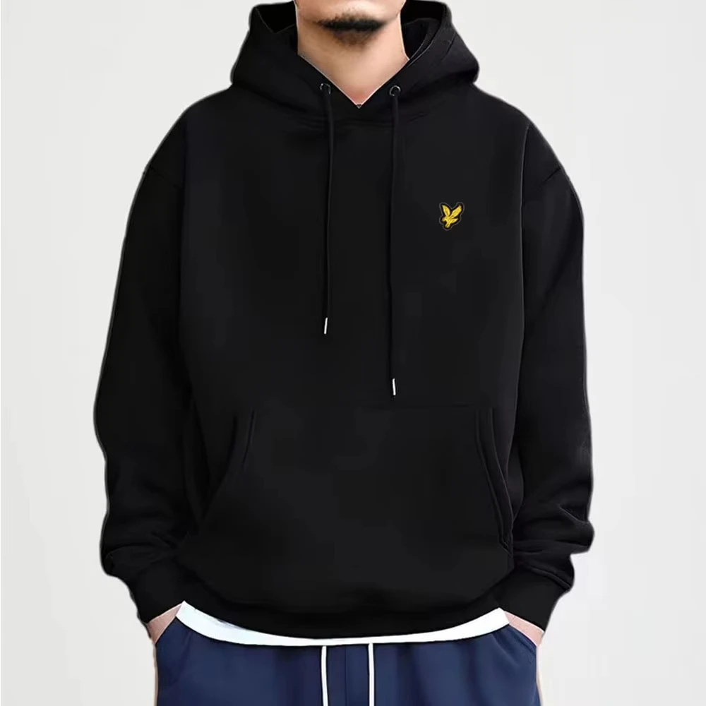 LYLE Cotton Sports Hoodie High quality Autumn Winter 2026 Eagle Logo Embroidery Daily Leisure Brand Sweatshirt for Men And Women