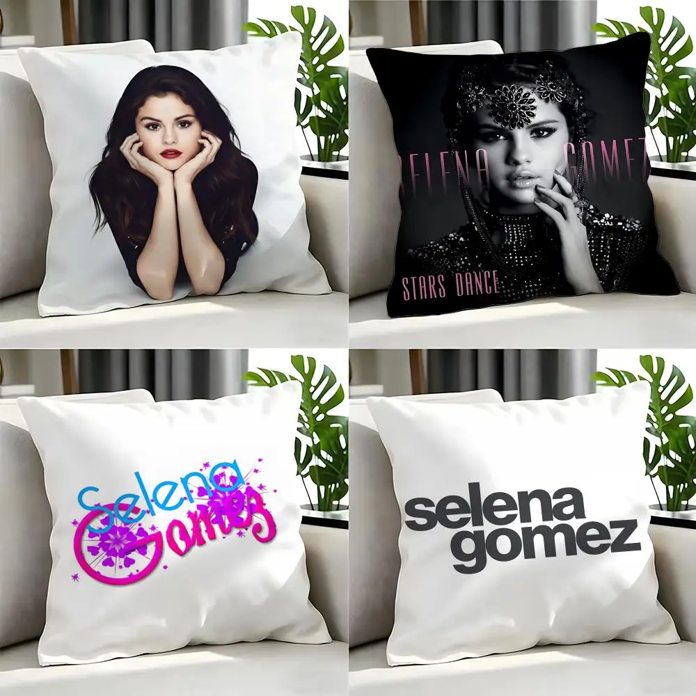 singer - Selena Gomez Cushion Cover Cushion Cover Set 4Pcs 50x50 45x45 40x40 Pillowcase Decorative Sofa Home Decor