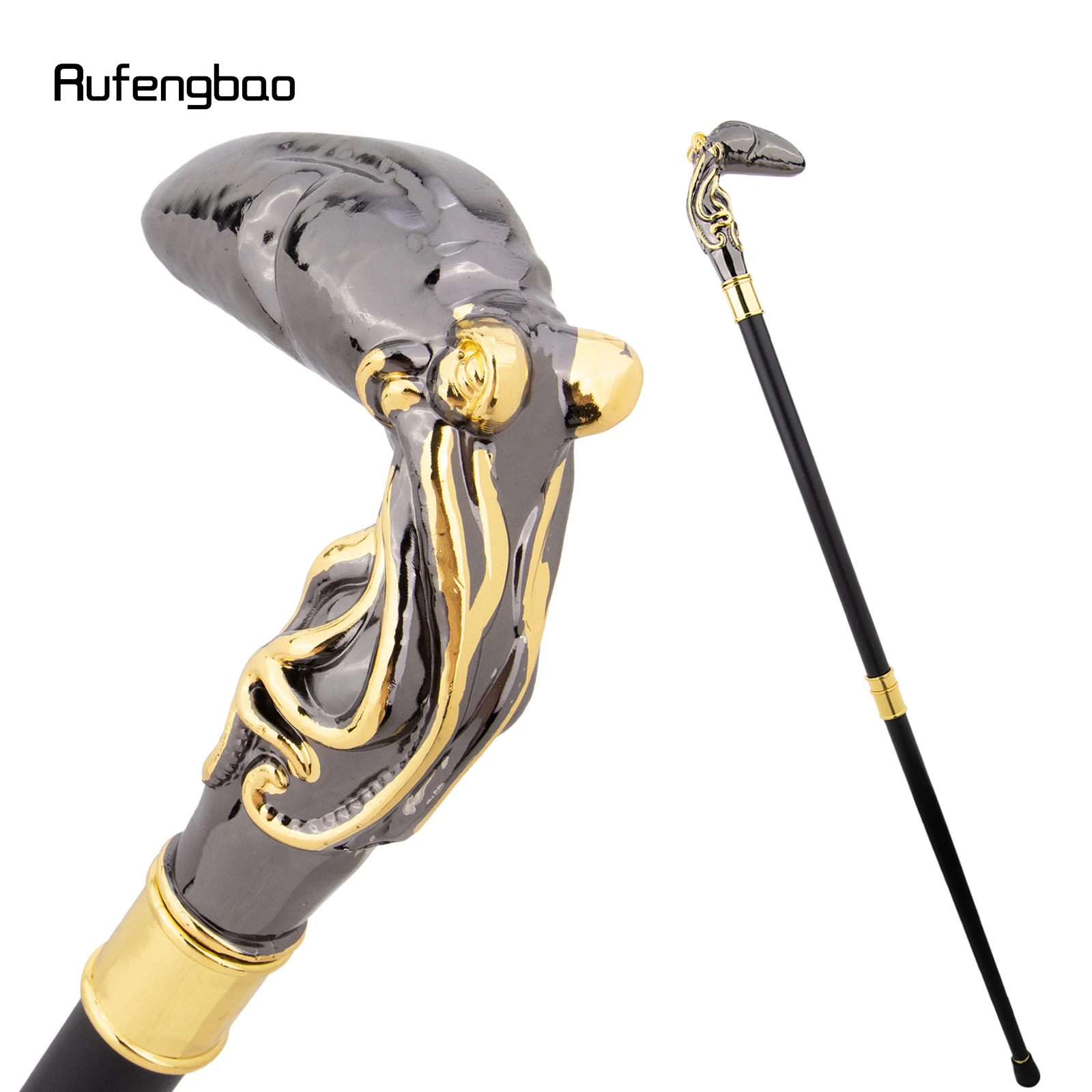 

Золотой Черный Осьминог Рыба Кальмар Трость Модная Декоративная Трость Джентльмен Элегантный Косплей Трость Crosier 93 см