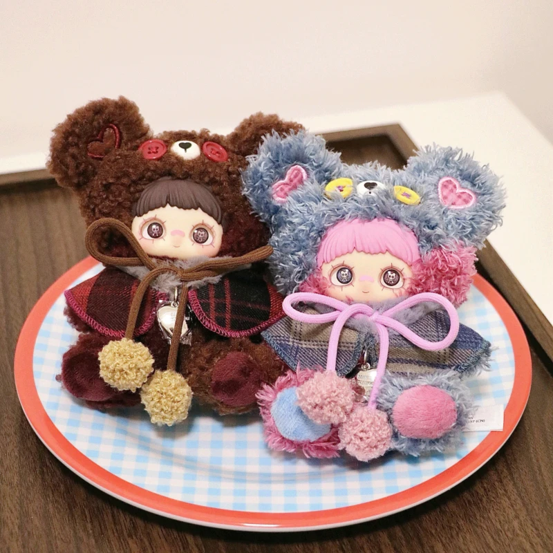 Caja ciega genuina de la serie de galletas de osos pequeños Maymei, bonita muñeca con cara de vinilo, cajas misteriosas, llavero con figura de Anime Kawaii, regalo sorpresa