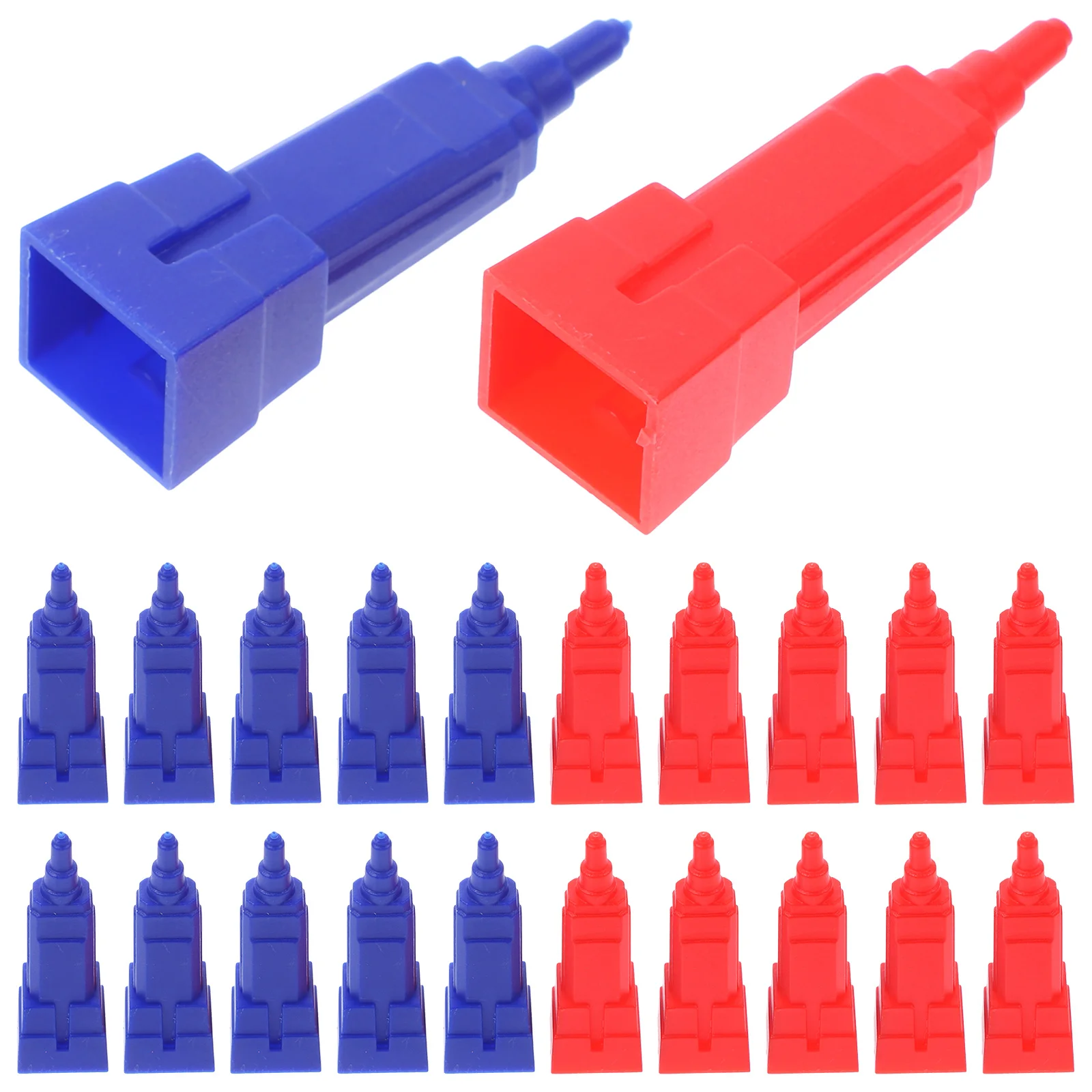 40 peças de construção de jogo de tabuleiro, acessórios de casa de substituição, mini peões de jogo para crianças, adereços de peças de xadrez leves e suaves