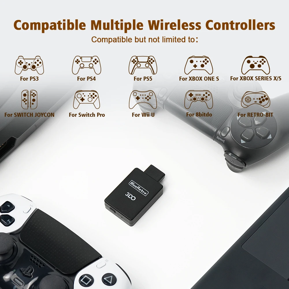 Adapter bezprzewodowy kontroler do gier BlueRetro retroskaler do FZ-1 FZ-10 konsole do kontrolerów Gamesir T4 Pro PS4 PS5 8Bitdo — zdjęcie produktu 3