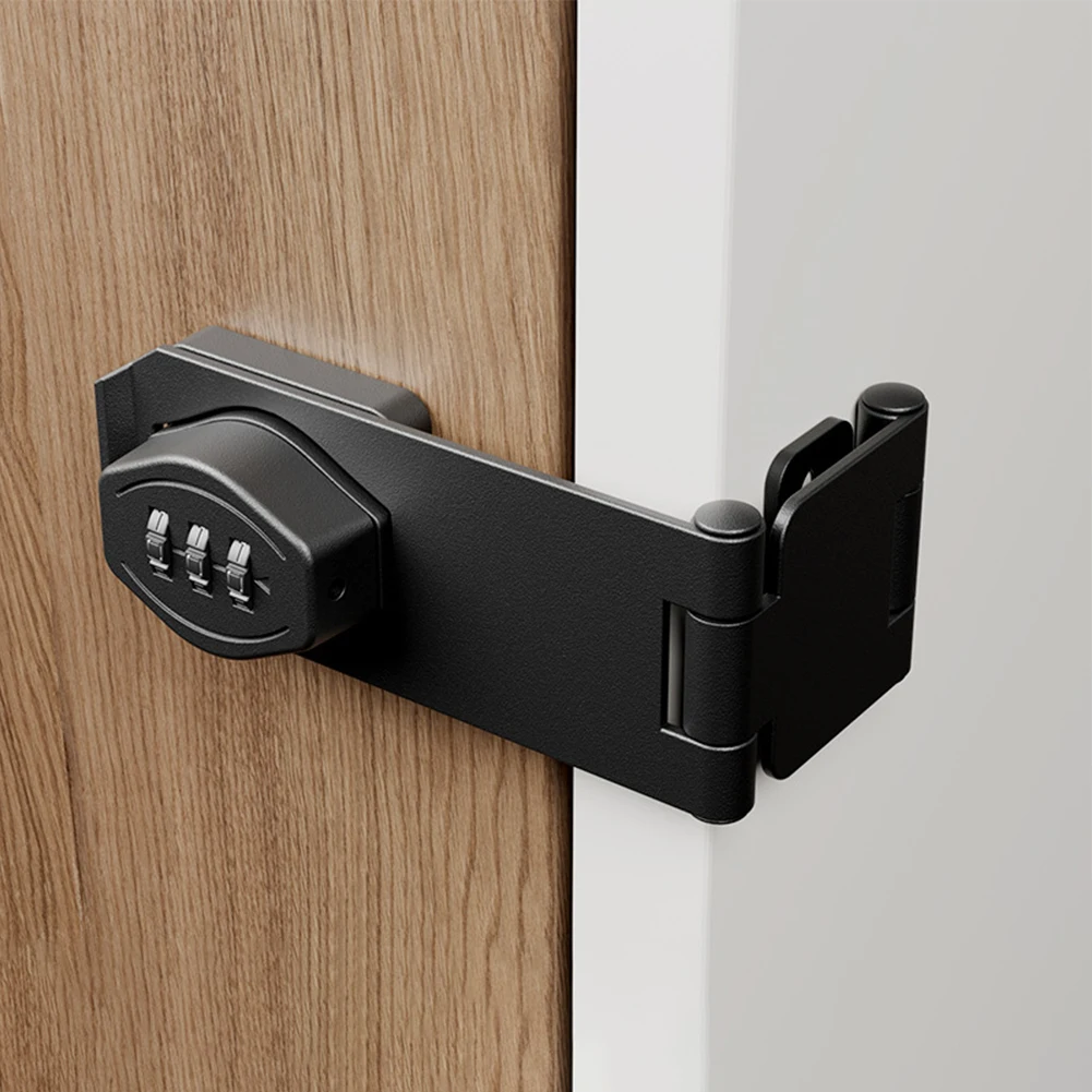 Folding Security Combination Lock 41*39mm Easy Installation Iron Versatile Application With Screws And Glue High-quality
