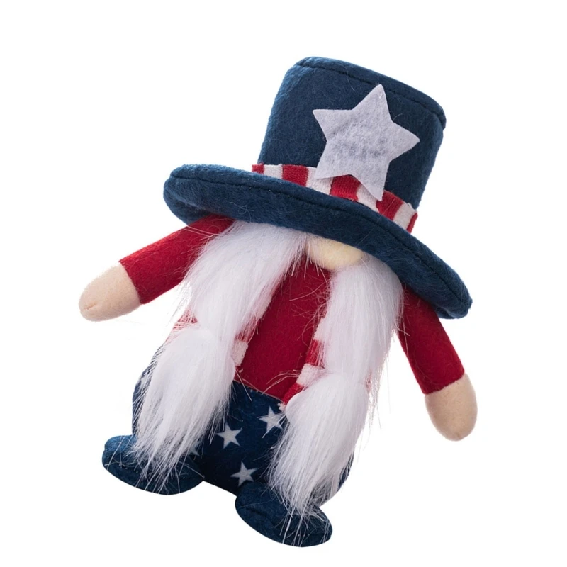 Plushs Elfes Veterans Memorials Day Gift,4th of Julys Independences Day Ornamet Y9RE