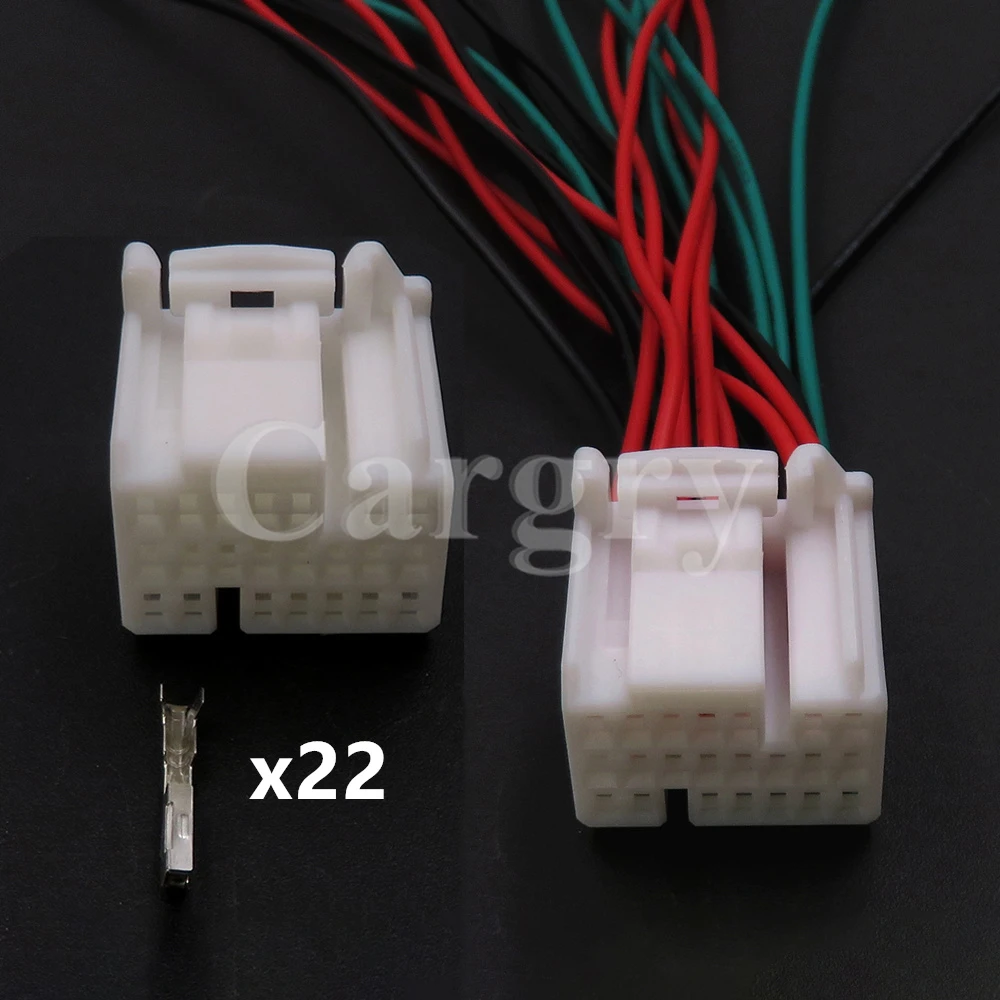 1 Set 22P 353028-1 AC Assembly Automotive Low Current Unsealed Socket Car Wiring Terminal Connector Auto Parts