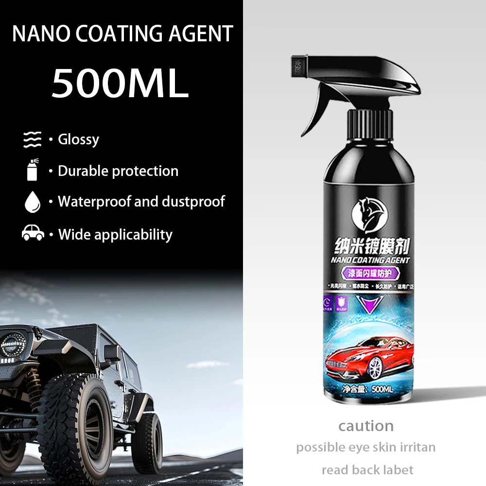 Car Polish Wax 10H Ceramic Car Coating 500ML Nano Liquid Glass Plated Crystal Waterproof Polishing Paint Hardness Car Polish Wax