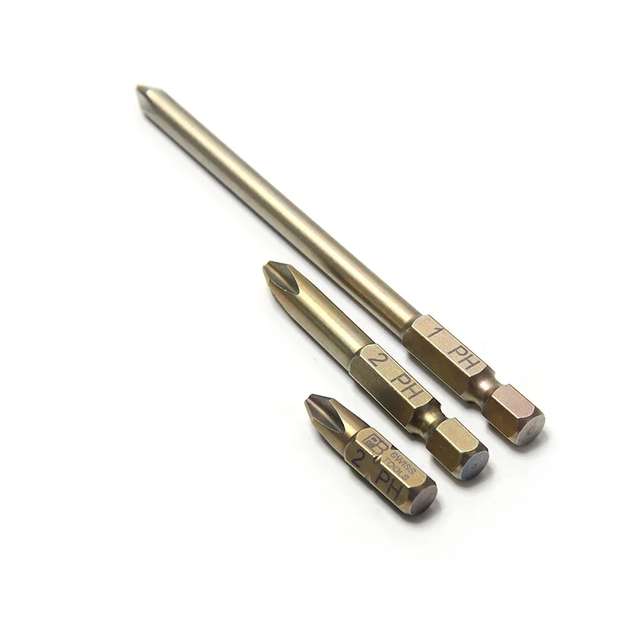 Schweizer Herstellung von PB SWISS TOOLS mit manuellem und elektrischem Kreuzkopf, 1/4-Zoll-Präzisionsbohrer C6.190 E6.190 E6L.190 Serie