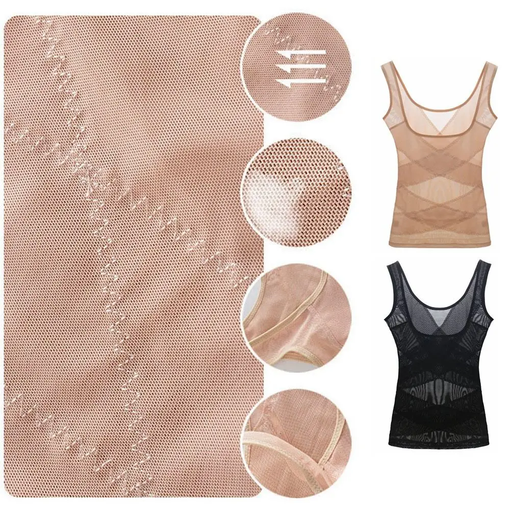 Elastischer Netz-Bodysuit, schlankmachend, nahtlos, Bauchweg, Postpartum-Weste, Bauchkontrolle, Dessous, Damen-Korsett-Top, Postpartum – Detail 6