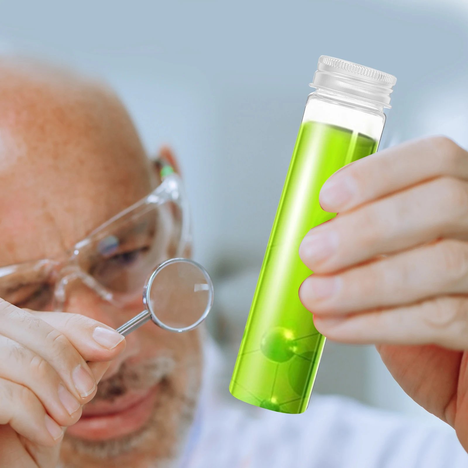 

16 Pcs Test Tubes Plastic Transparent Vial Small Liquid Containers Vials Sample Empty with Lids