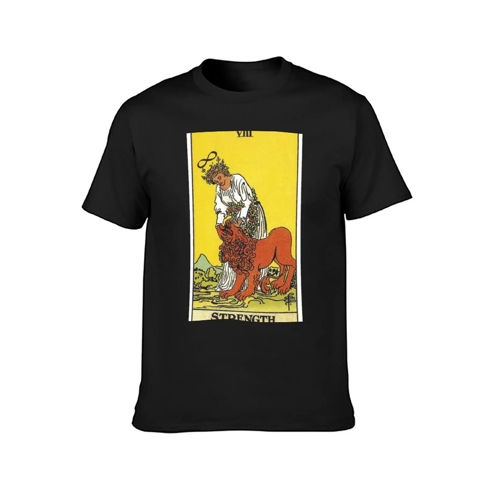 Strength Tarot T-Shirt summer top customizeds summer tops fruit of the loom mens t shirts