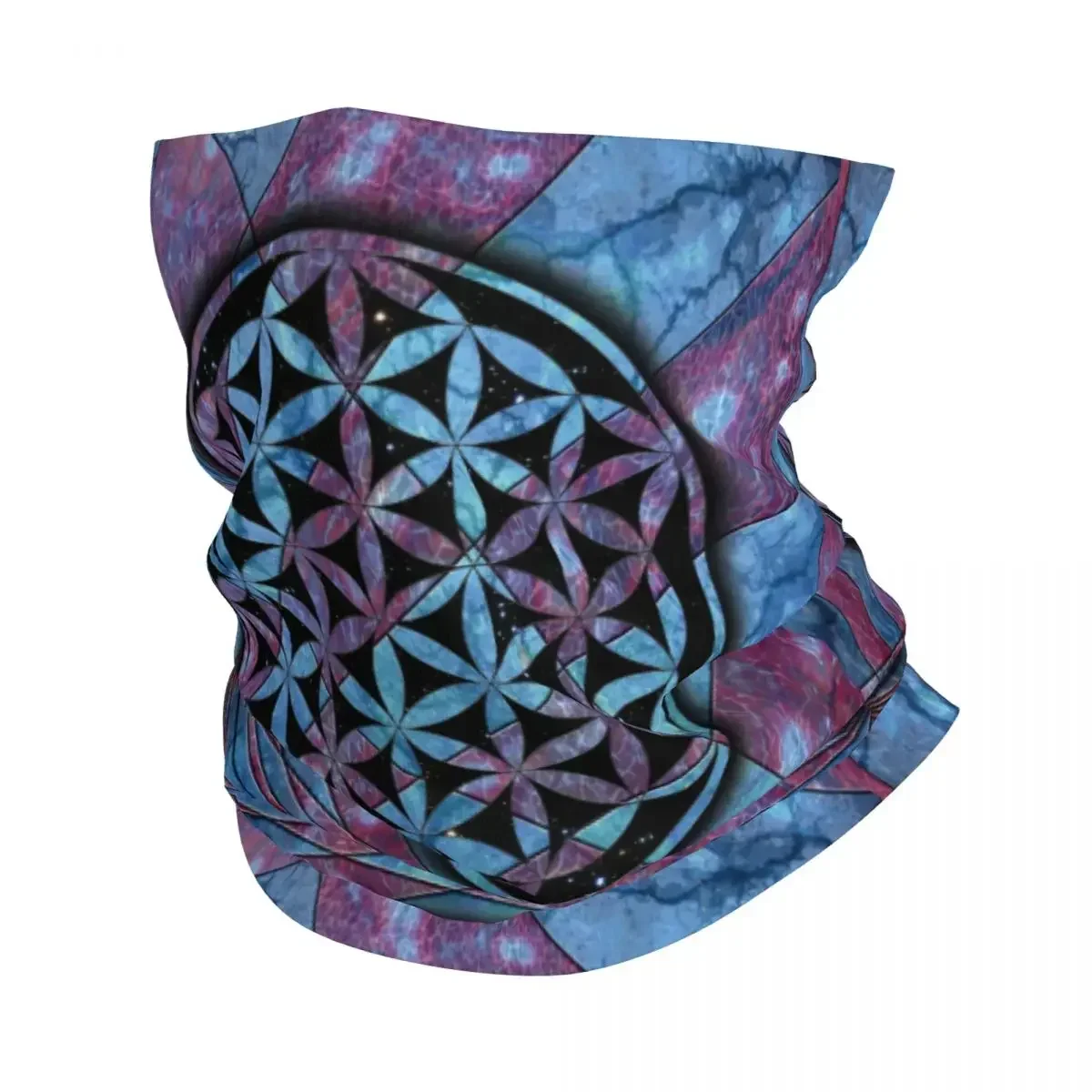 Fiore della vita geometria sacra Mandala Bandana scaldacollo per sci campeggio uomo donna sciarpa avvolgente fascia geometrica scaldacollo