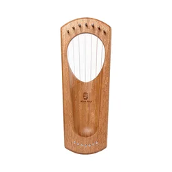 Hluru Lyre Harp 7 Strings Finger Piano Harp Cherry Wood Beechwood Material Lyre Stringed Instrument Kids Birthday Music Gift