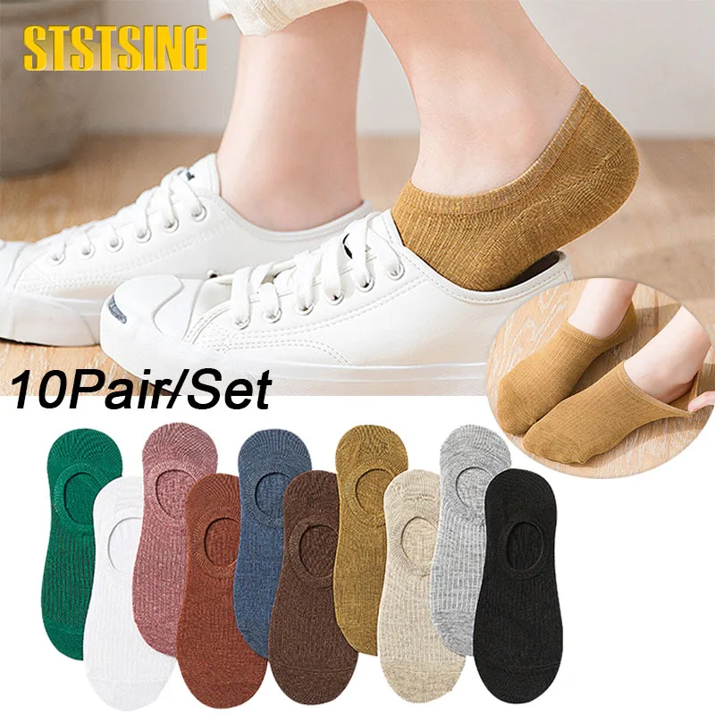 

10 Pairs Womens No Show Socks Athletic Ankle Socks Cushioned Running Low Cut