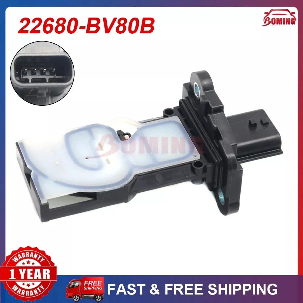 

22680-BV80B New MAF Mass Air Flow Meter Sensor For Nissan Altima Pathfinder Maxima Rogue Infiniti QX60 22680-5RB0A 22680BV80B