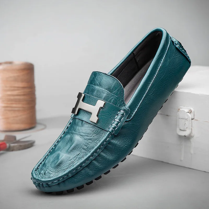 

Мужская обувь Повседневная мужская обувь из натуральной кожи Мокасины Дизайнерские топсайдеры без шнуровки Высокое качество Chaussure Homme Большие размеры 37-47