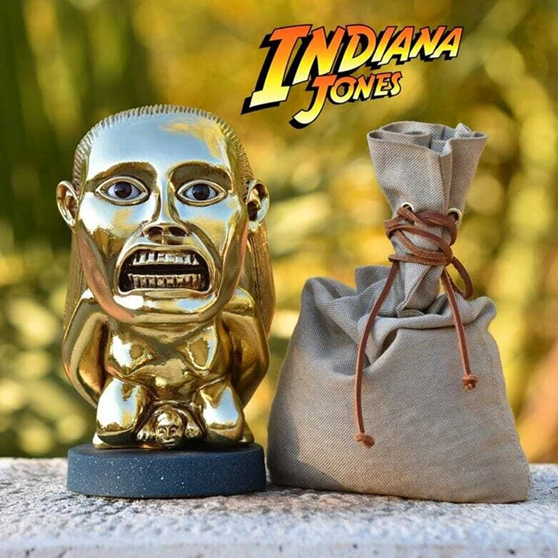 Indiana Jones Idol Golden Fertility Statue Resin Fertility Idol Sculpture with Eye Scale Raiders of The Lost Ark Cosplay Props