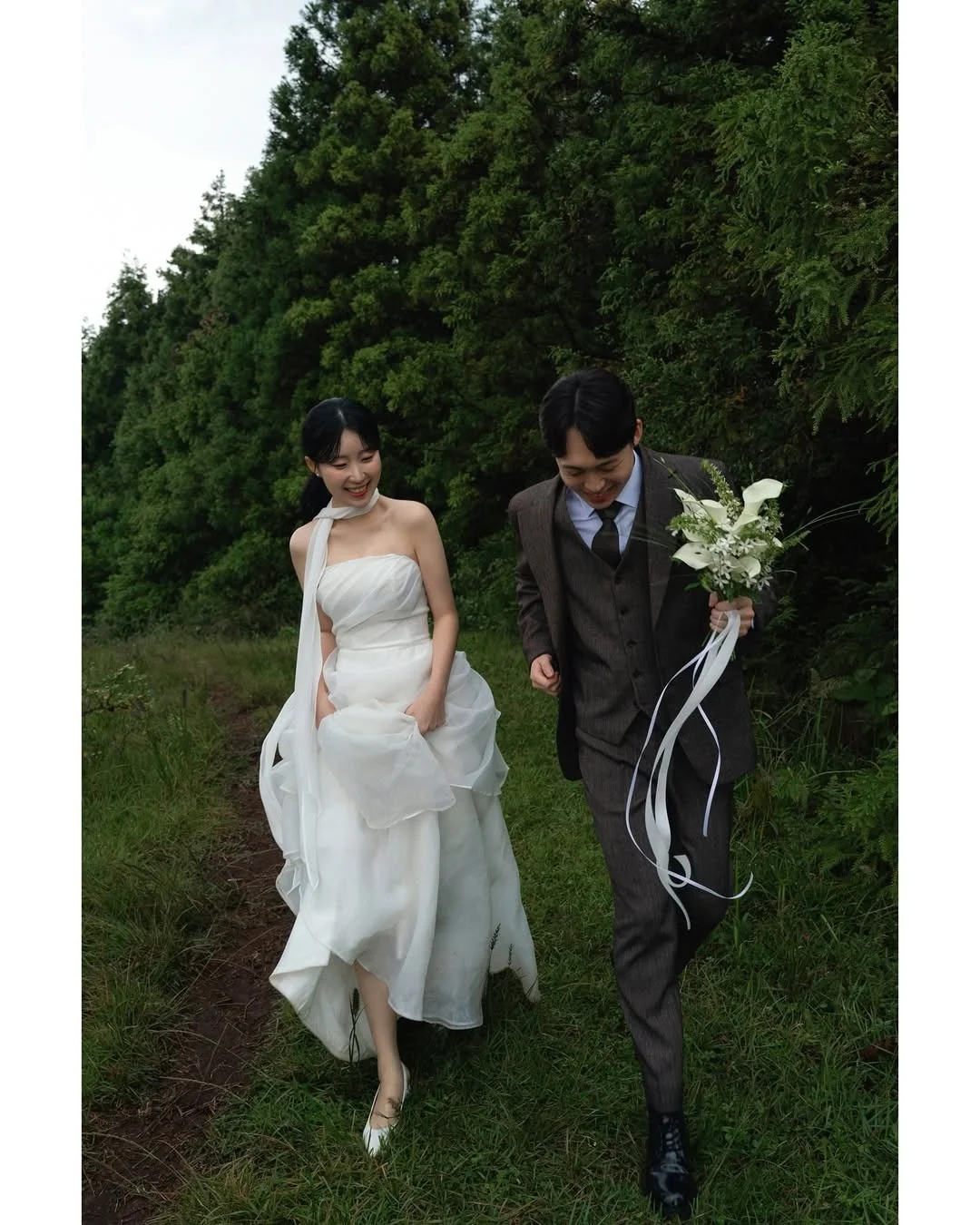 MD Elegant Strapless A-line Wedding Dress Korea Photoshoot Pleat Floor-Length Bridal Gown Corset Back Customized 웨딩드레스 2025