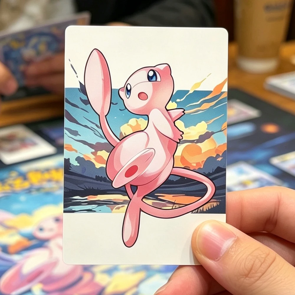 60 Stück/Set DIY Selbstgemachte Cartoon Mew Kartenhüllen Mew Kartenschutzhülle Anime-Karten Geschenk-Spielzeug