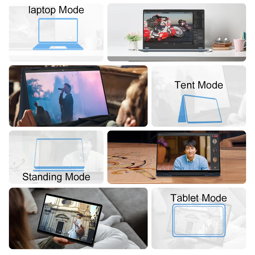 نينكير YBOOK15 لاب توب 2 في 1 360 °   تابلت Flip 15.6 بوصة FHD IPS بشاشة تعمل باللمس AMD Ryzen ™   3 3200U 16G DDR4+512GB SSD Windows 11 Pro