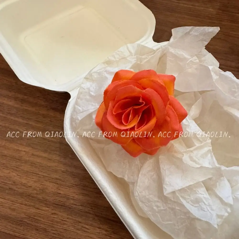 مشبك شعر وردي صغير للفتيات ، مشبك فم بطة أنيق جديد للتصوير الفوتوغرافي ، غطاء رأس زهرة عتيق ، موضة