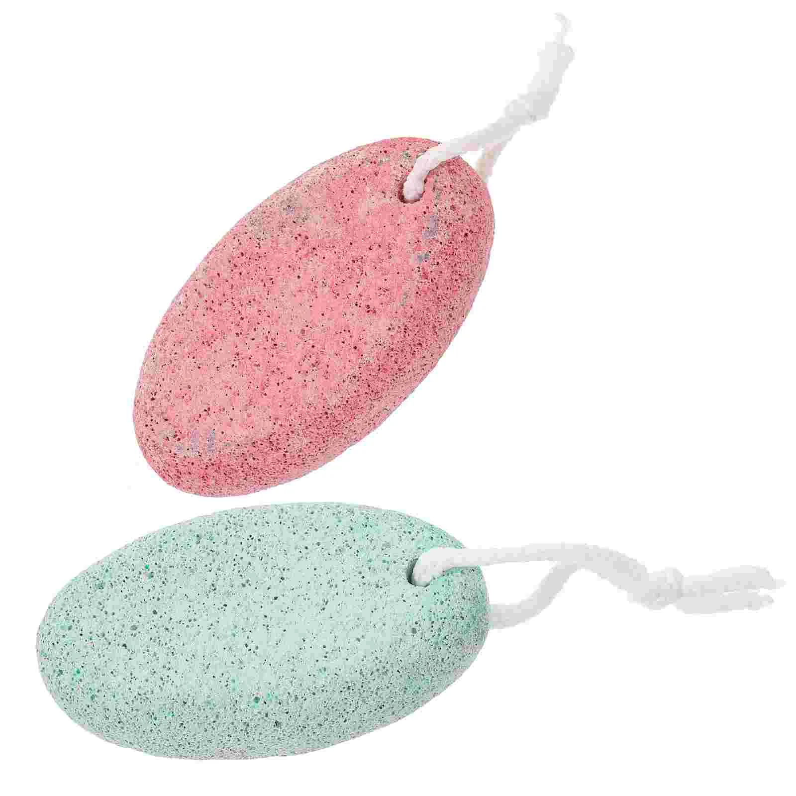 

2 Pcs Pumice Stone Feet Scraping Portable Grinding Foot Stones Sponge Plate Pedicure Tools