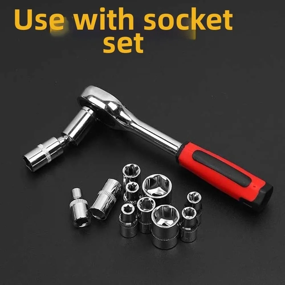 

Universal Joint 53PCS Repair Tool Kit Rust Prevention with Box Car Maintenance Toolbox Steel Non-slip Handle Ratchet Wrench Suit