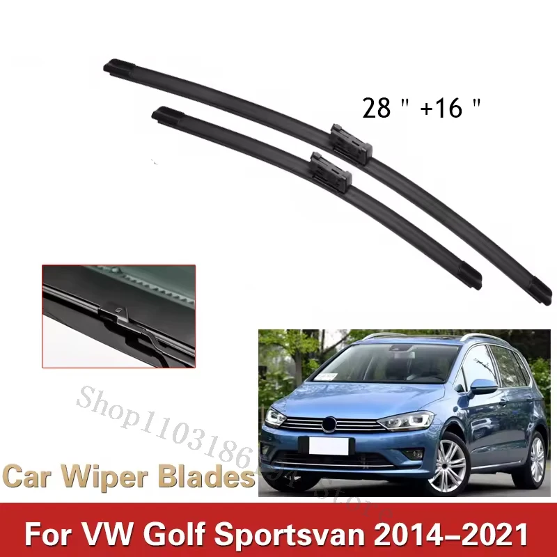Car Wiper Blade For Volkswagen Golf Sportsvan 2014-2021 Windscreen Windshield Wipers Blades Window Wash Fit push button
