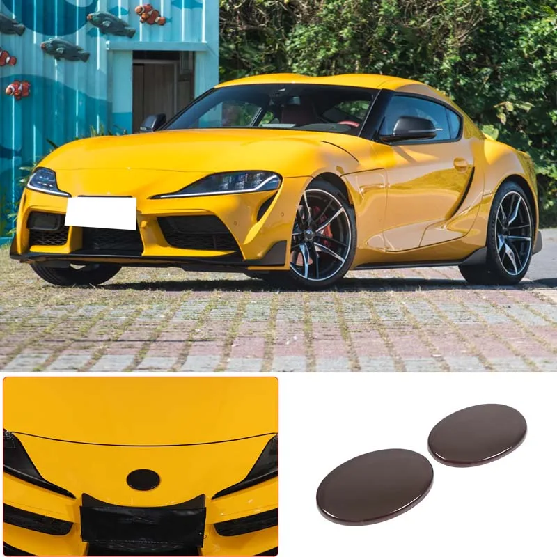 

For 2019-2025 Toyota GR Supra A90 ABS Blackened Car Front and Rear Logo Protective Cover Decoration Badge Trim Car Accessories