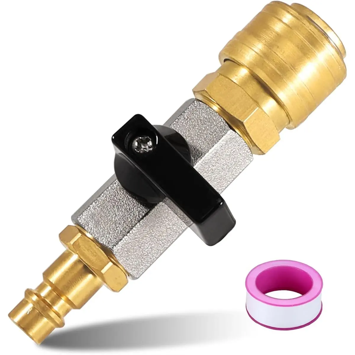 A79G Compressed Air Stopcock, G1/4 Inch Compressed Air Quick Release Coupling, 1/4 Inch Brass Compressed Air Filling Valve