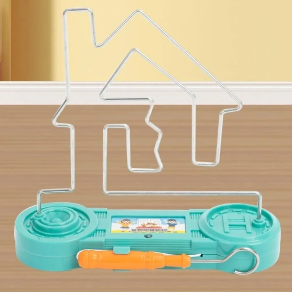 

Concentration Exercises Electric Touch Maze Education House Shock Wire Maze Science Experiment Game Blue/Orange Maze Wire Board
