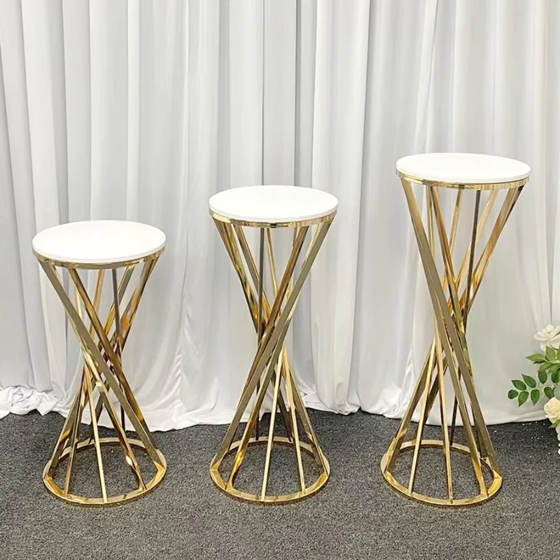 Small waist cake rack, easy to assemble and disassemble, compact electroplated gold cross-border best-selling wedding decoration
