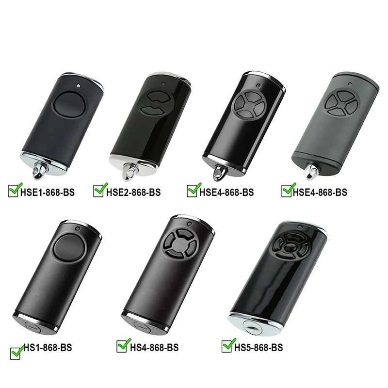 HORMANN HSE4 HSE2 HSE1 HS5 HS4 HS1 HSD2 HSP4 HSS4 868 BS Series Garage Door Remote Control 868MHz Compatible Gate Opener Key