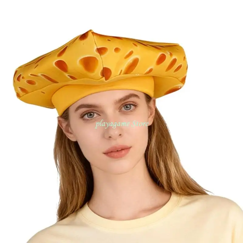 Y88A Divertente Cappello da Formaggio, Divertente Novità Cappello Pazzo Cappello Sciocco Divertenti Accessori per Costumi dei