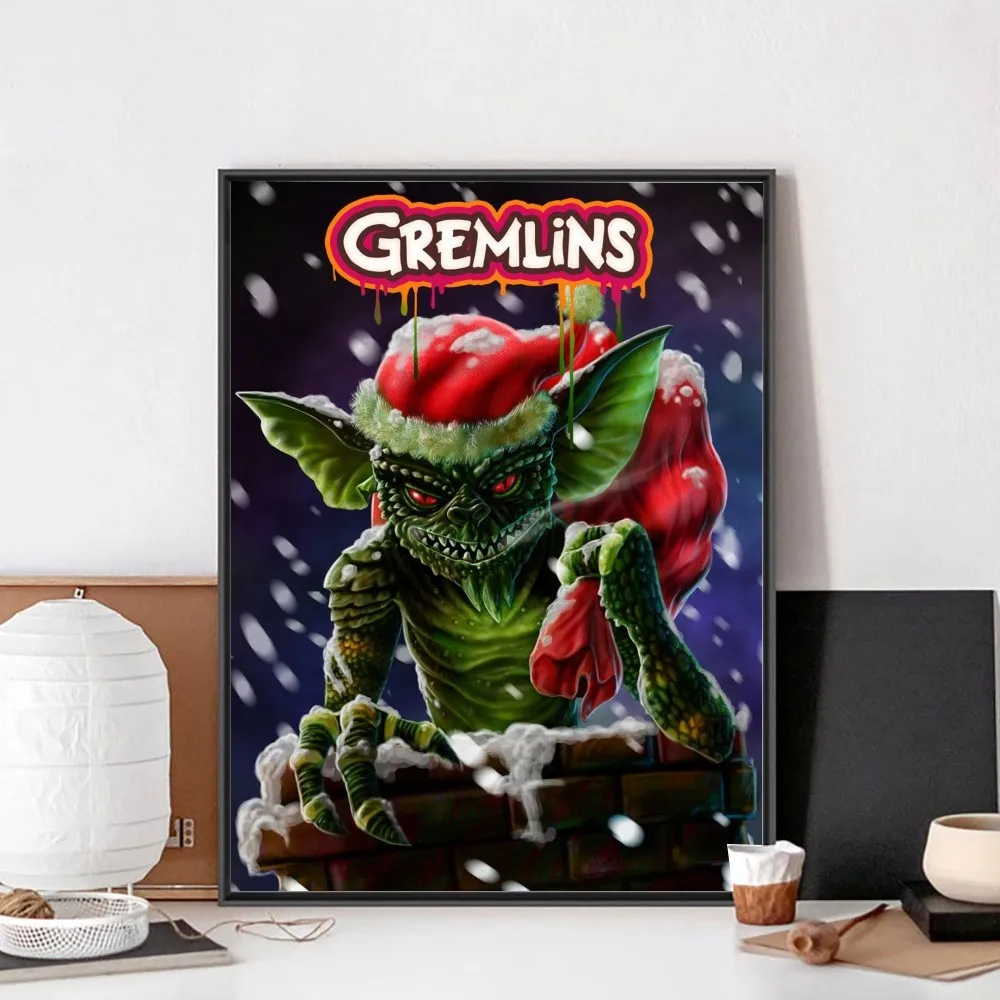 Gremlins Movie Poster No incorniciato Poster Kraft Club Bar Paper Vintage Poster Wall Art Painting Bedroom Study Stickers