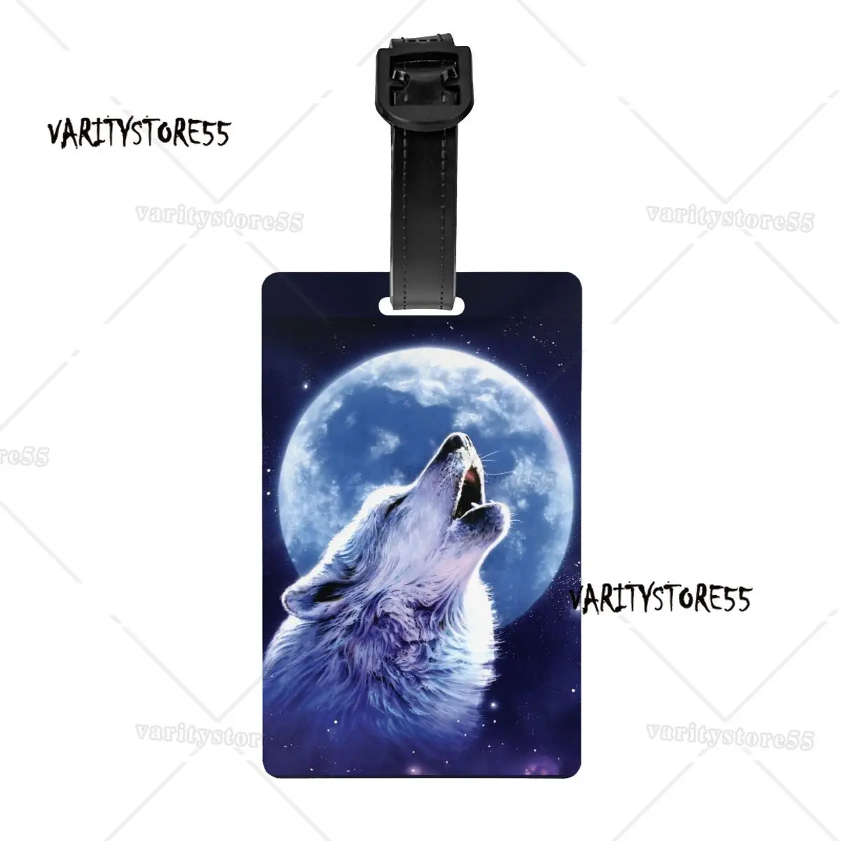 Custom Call Of The Wolf Luggage Tag Travel Bag Suitcase Privacy Cover ID Label