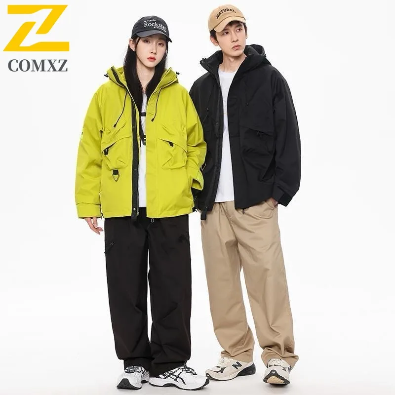 

COMXZ Casual Hooded Men Jacket Outdoor Climbing Multi Purpose Coats Wind Resistant Daily Wear Comfortable Light Autumn Clothing